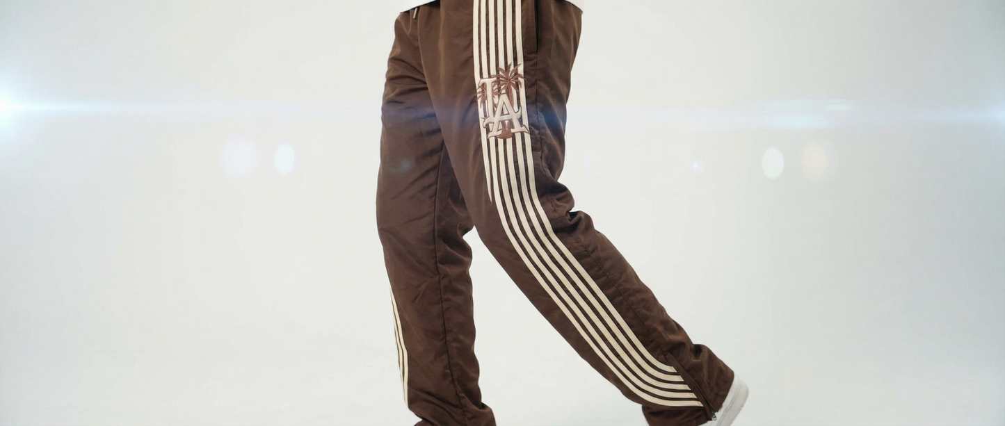 Brown STRIPE PANTS