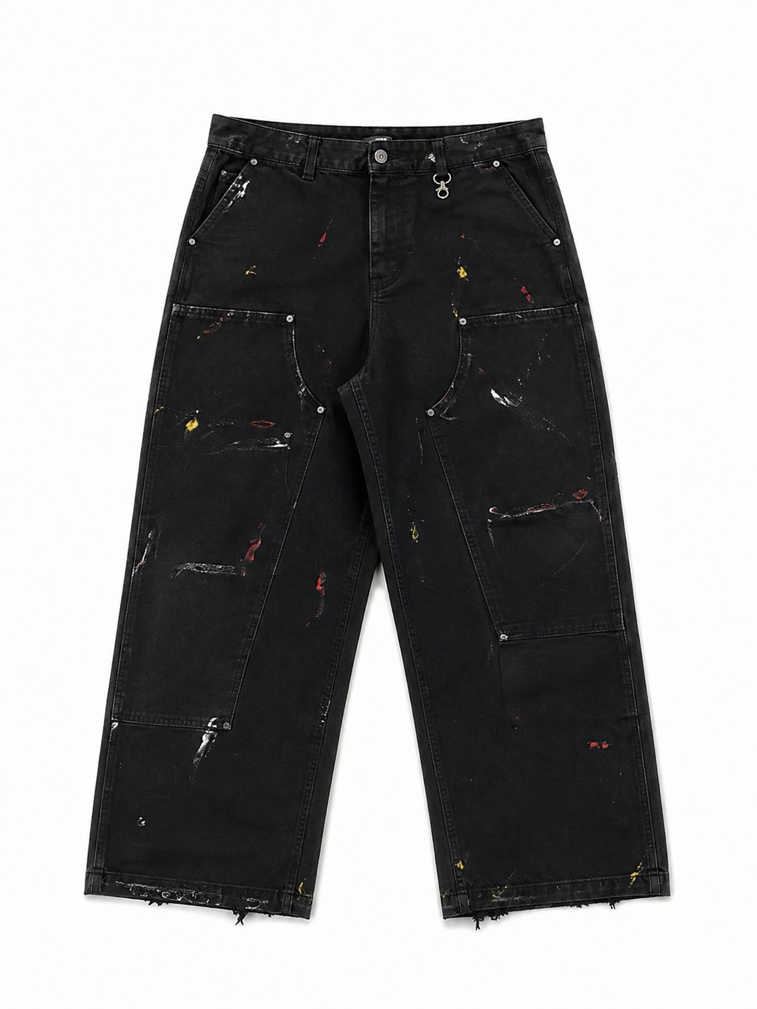 Black - Carpenter Double knees Pants