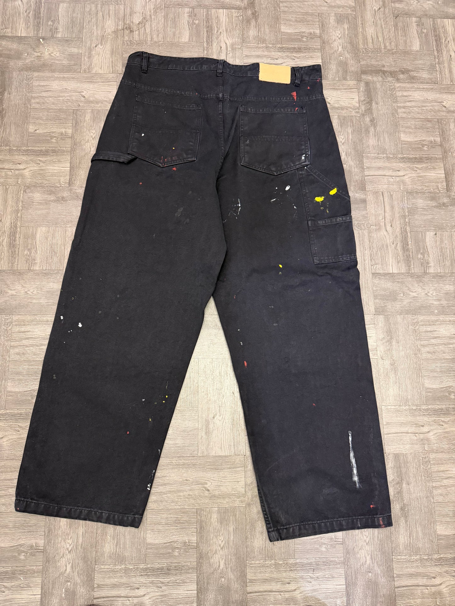 Black - Carpenter Double knees Pants