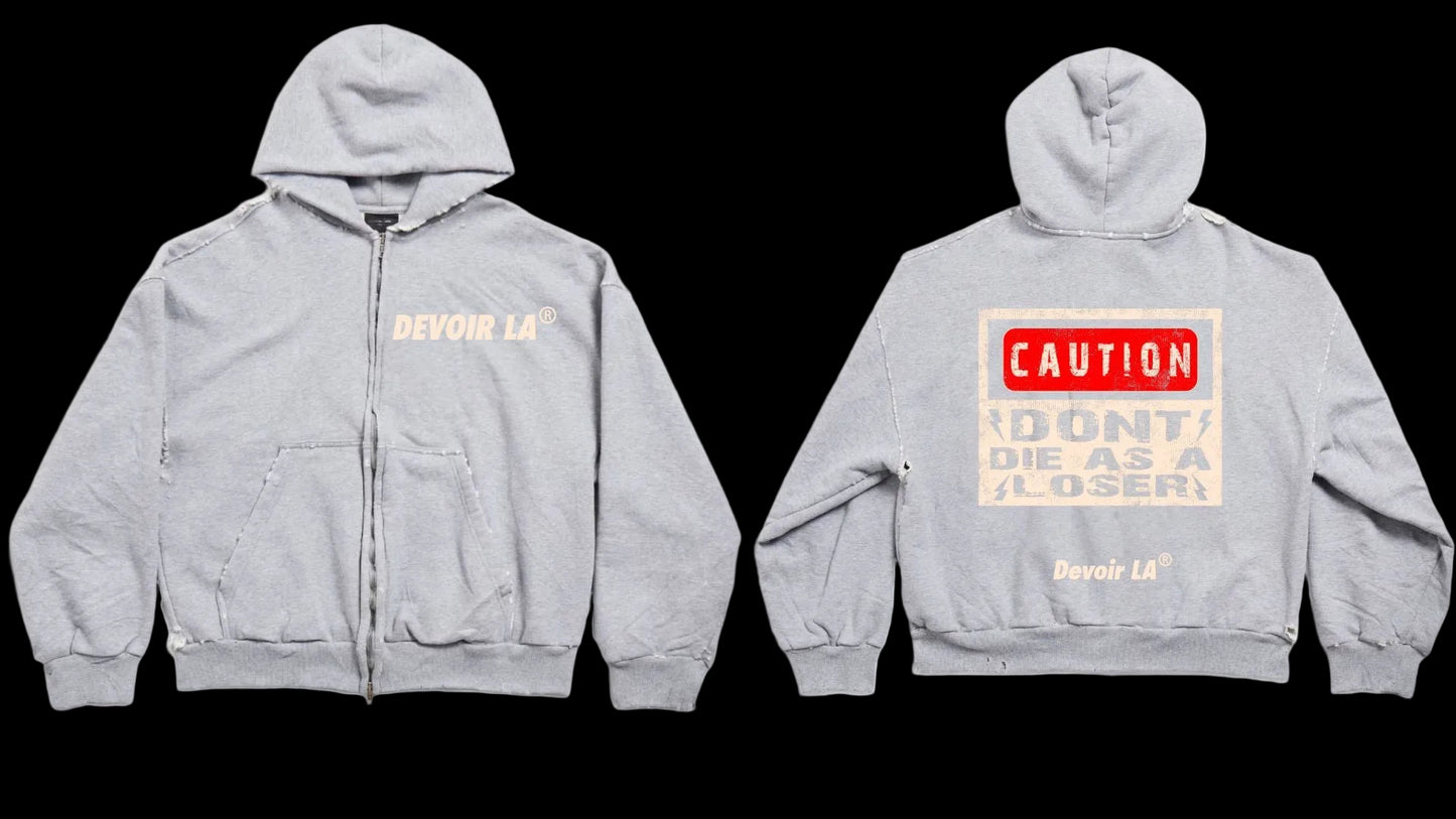 Don’t die as a loser Hoodie - Grey