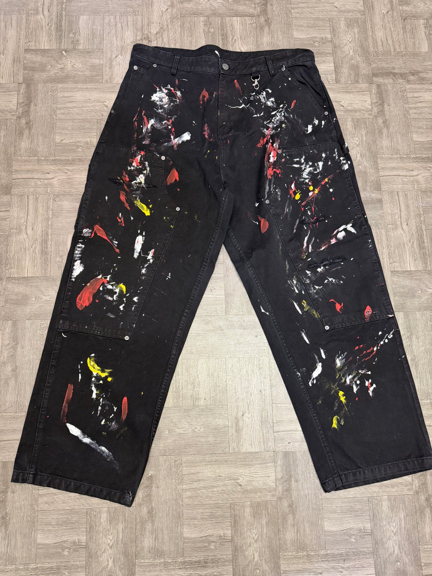 Black - Carpenter Double knees Pants
