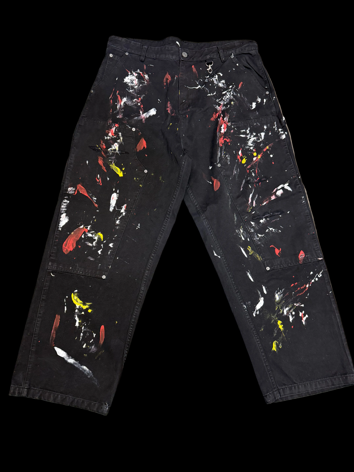 Black - Carpenter Double knees Pants