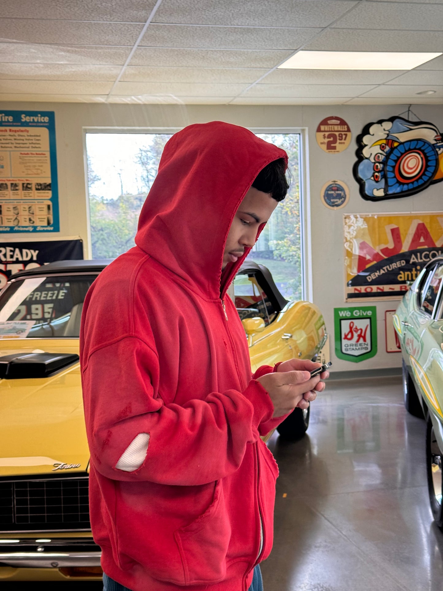 Washed Red Hoodie