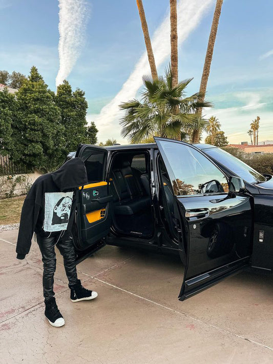 Canvas art face hoodie