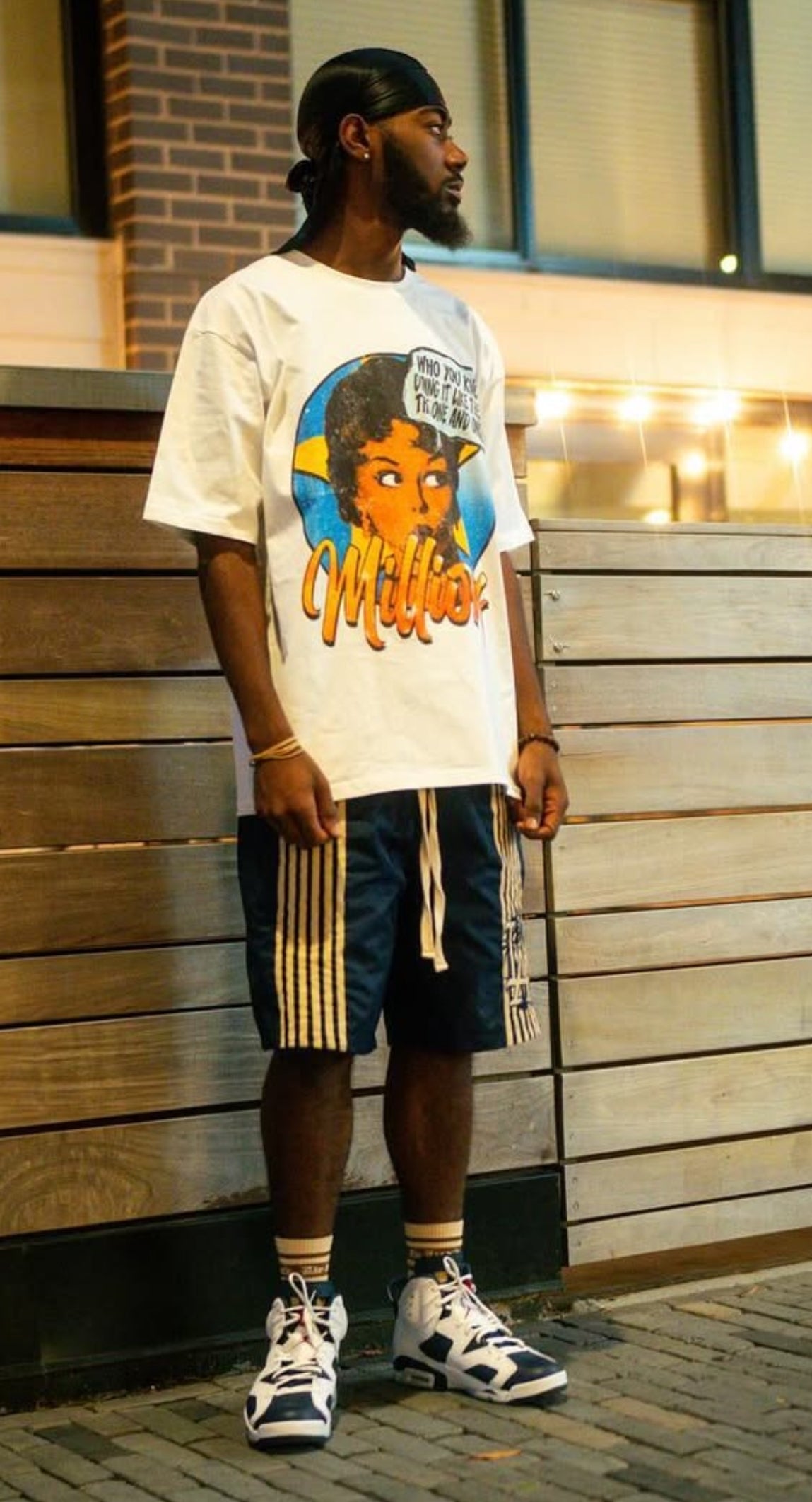 Navy Blue stripes Shorts