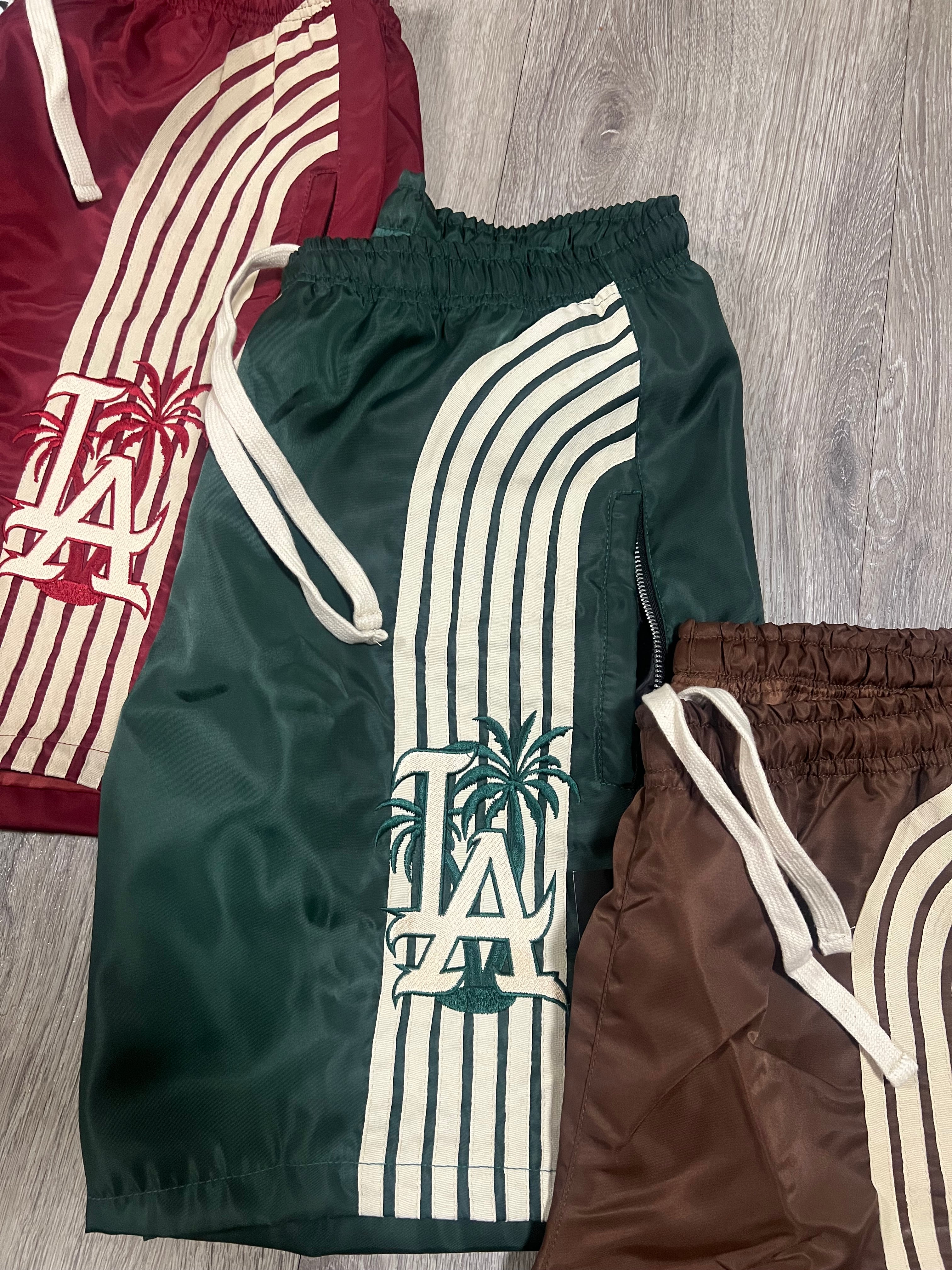 Green Stripe Shorts