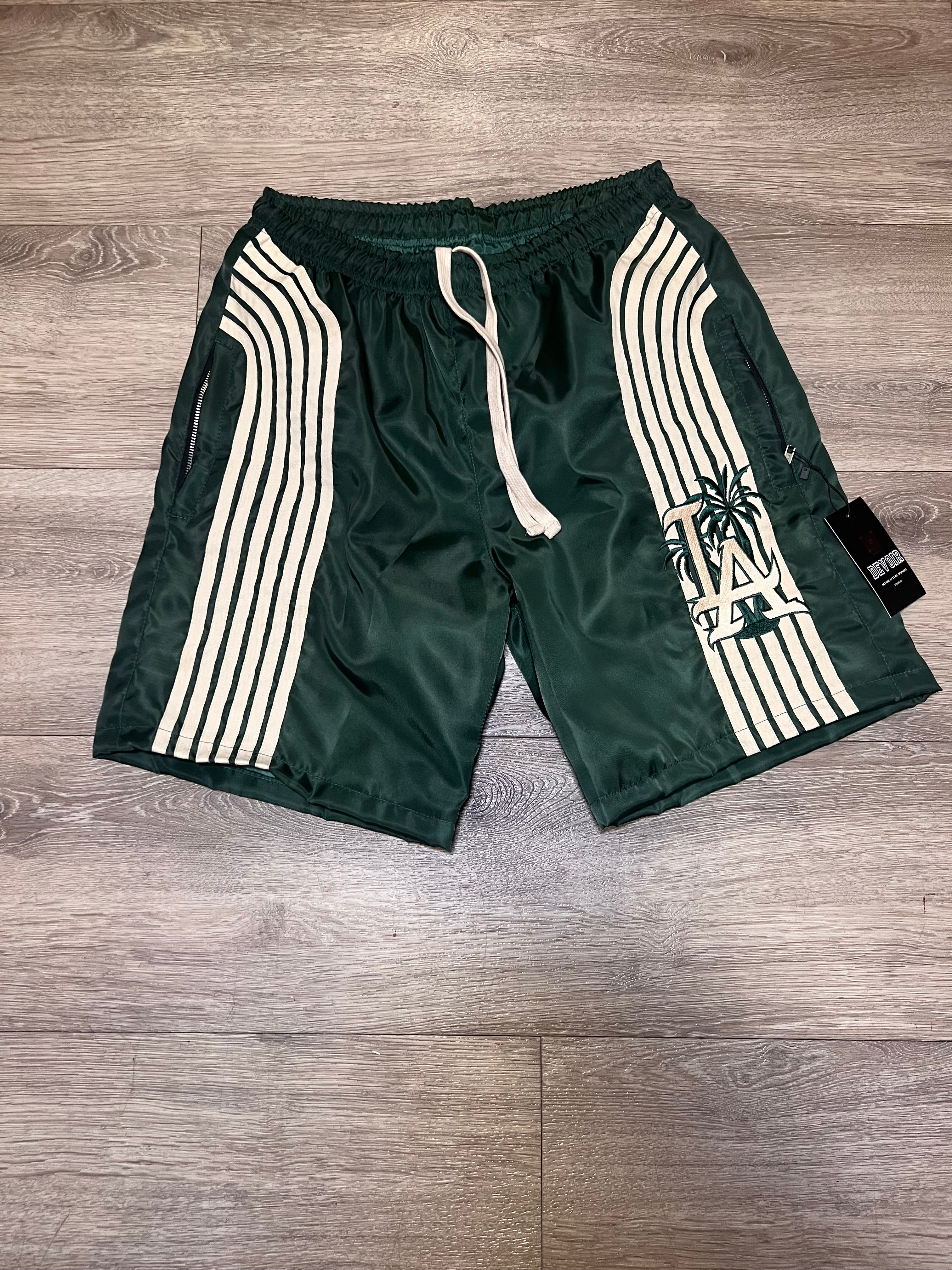 Green Stripe Shorts