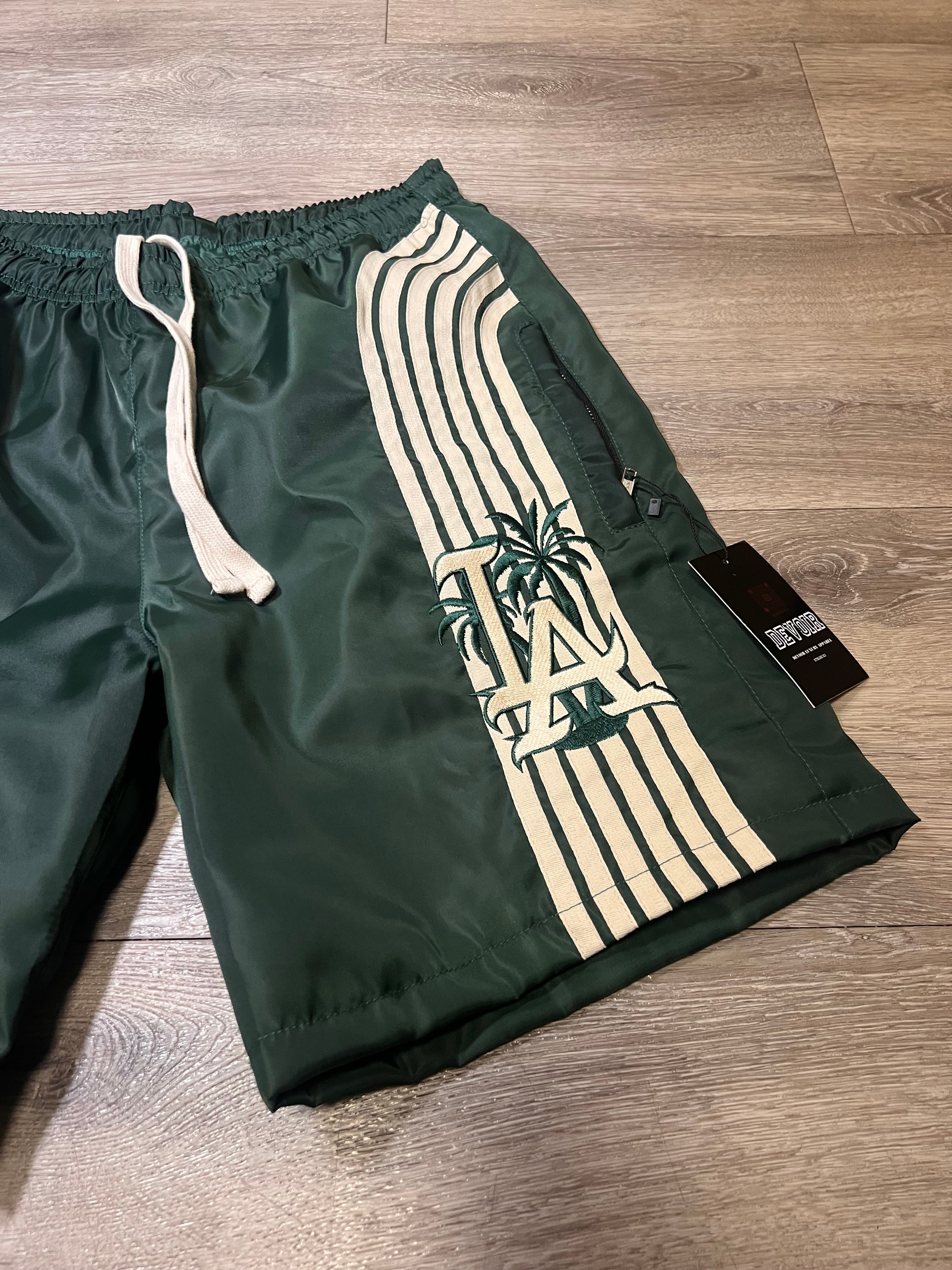 Green Stripe Shorts