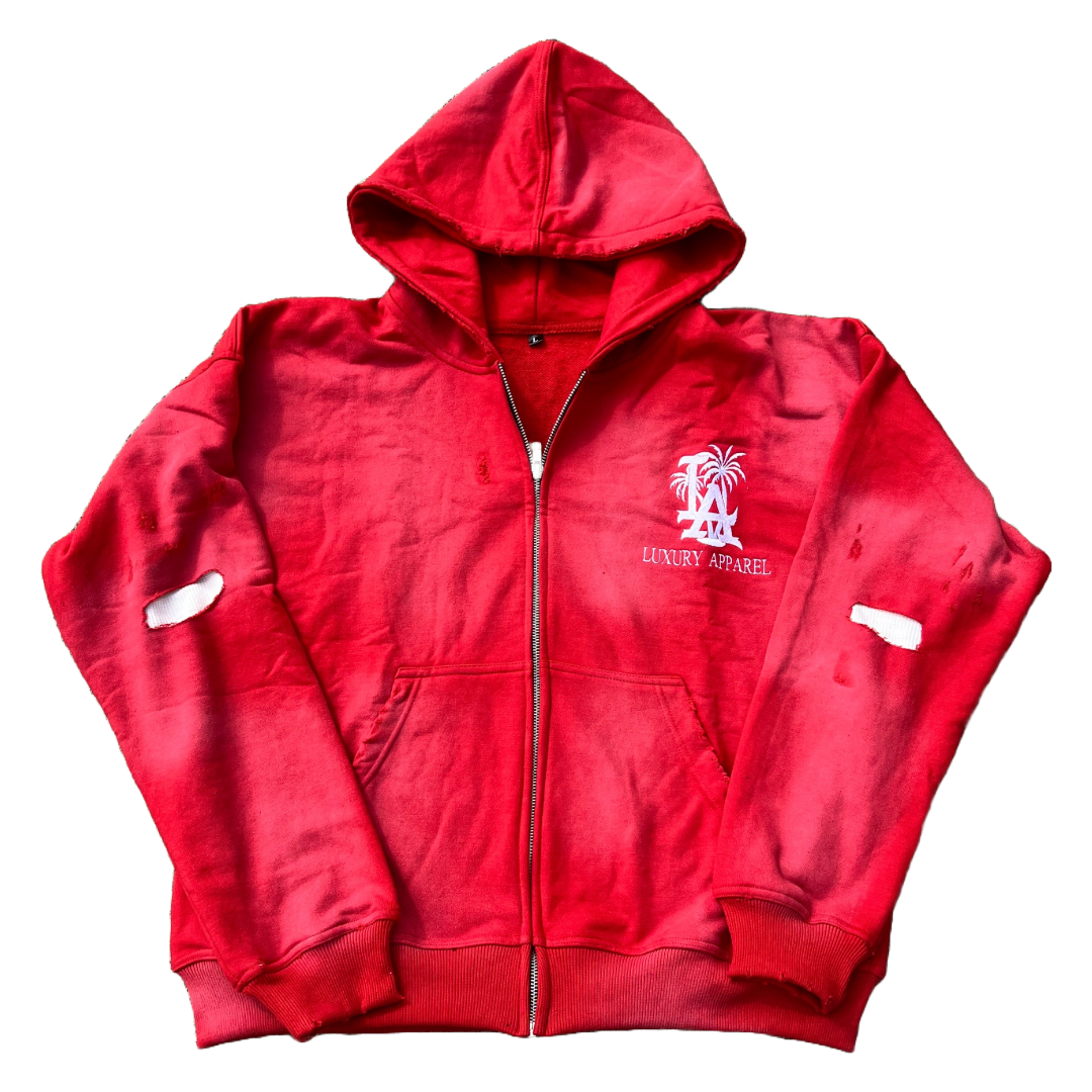 Washed Red Hoodie