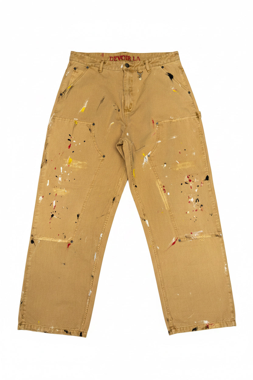 Tan - CARPENTER DOUBLE KNEES PANTS