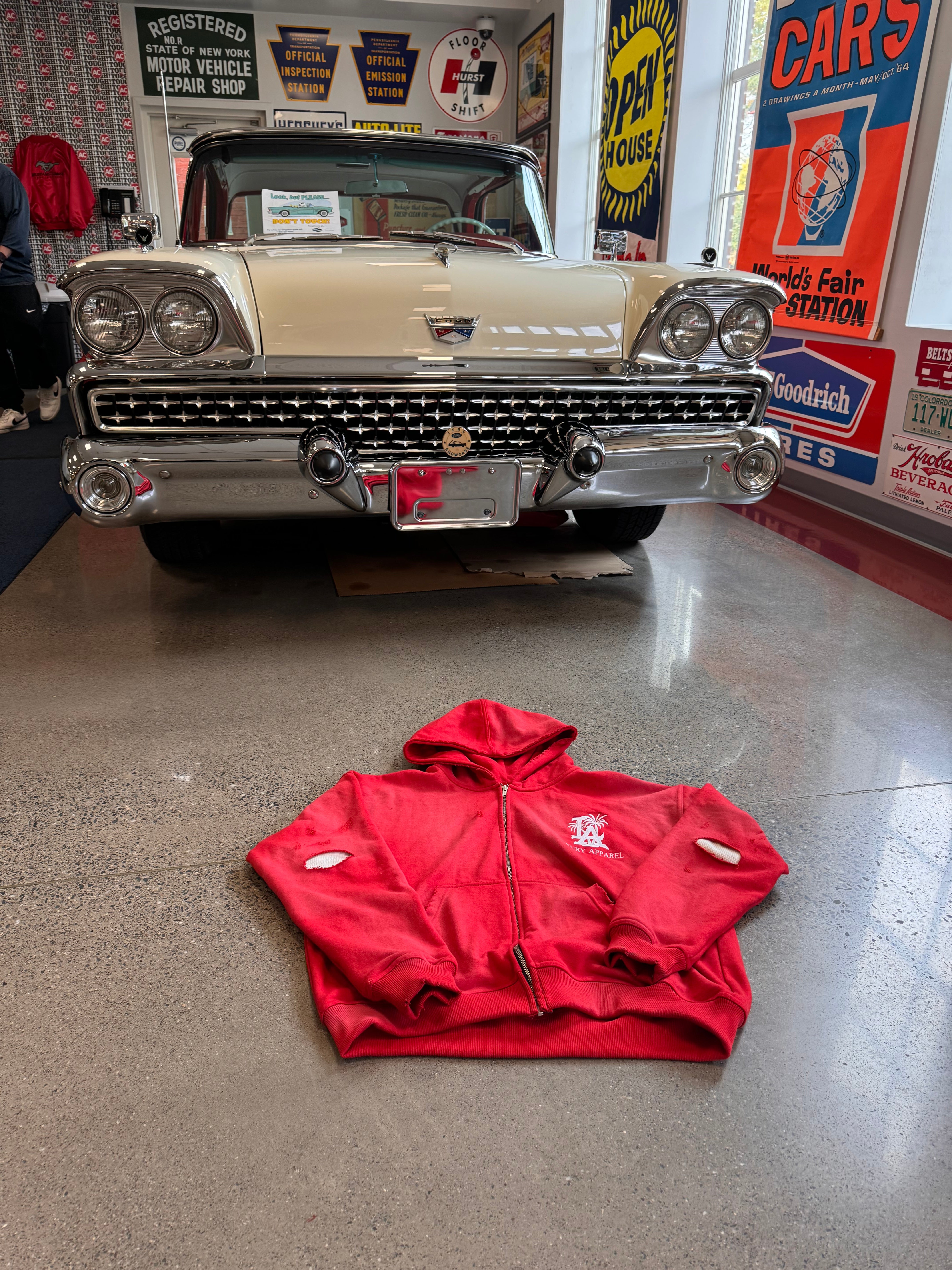 Red Washed Must be luxury Hoodie