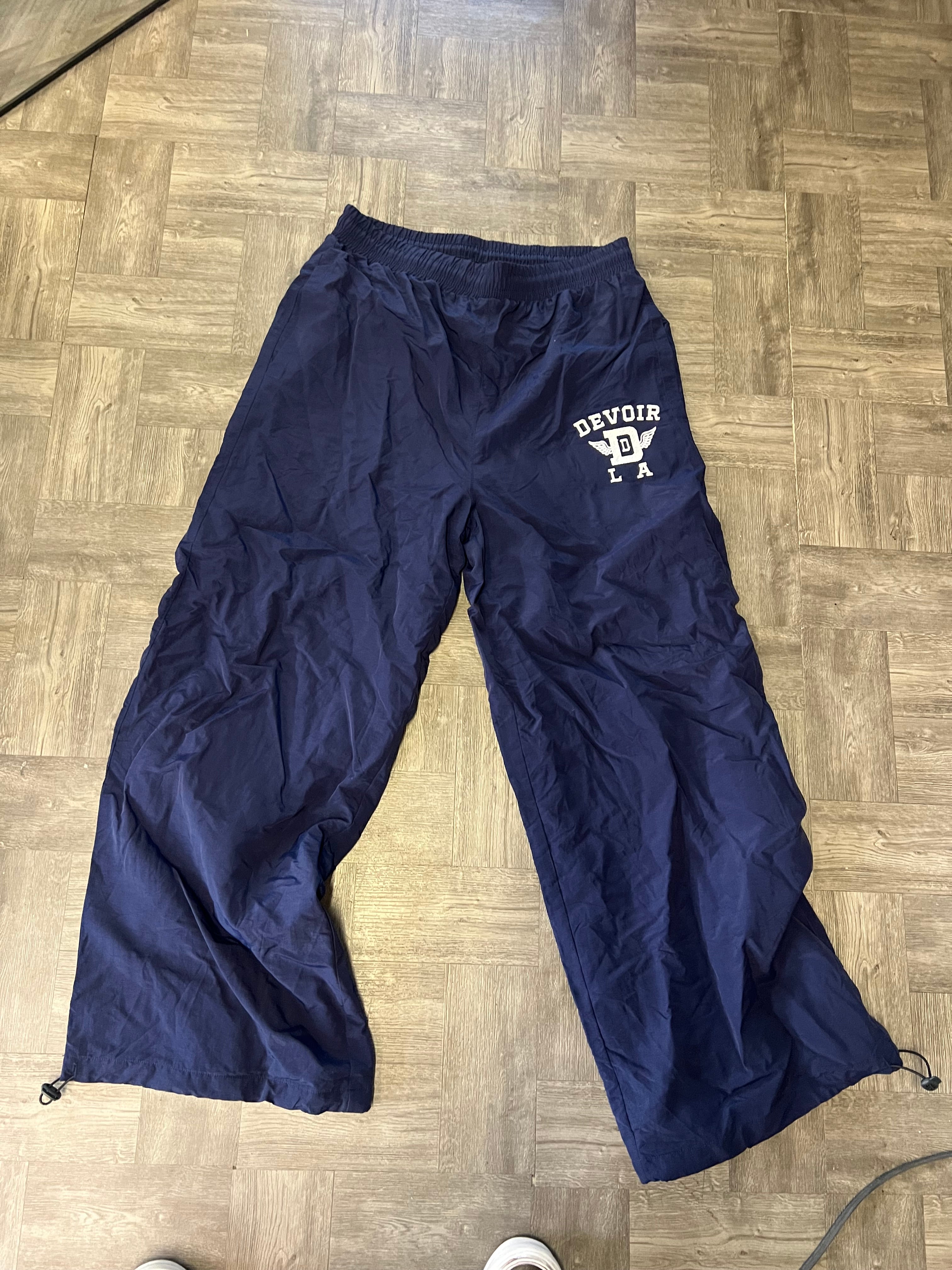 NAVY BLUE Runway Nylon Pants