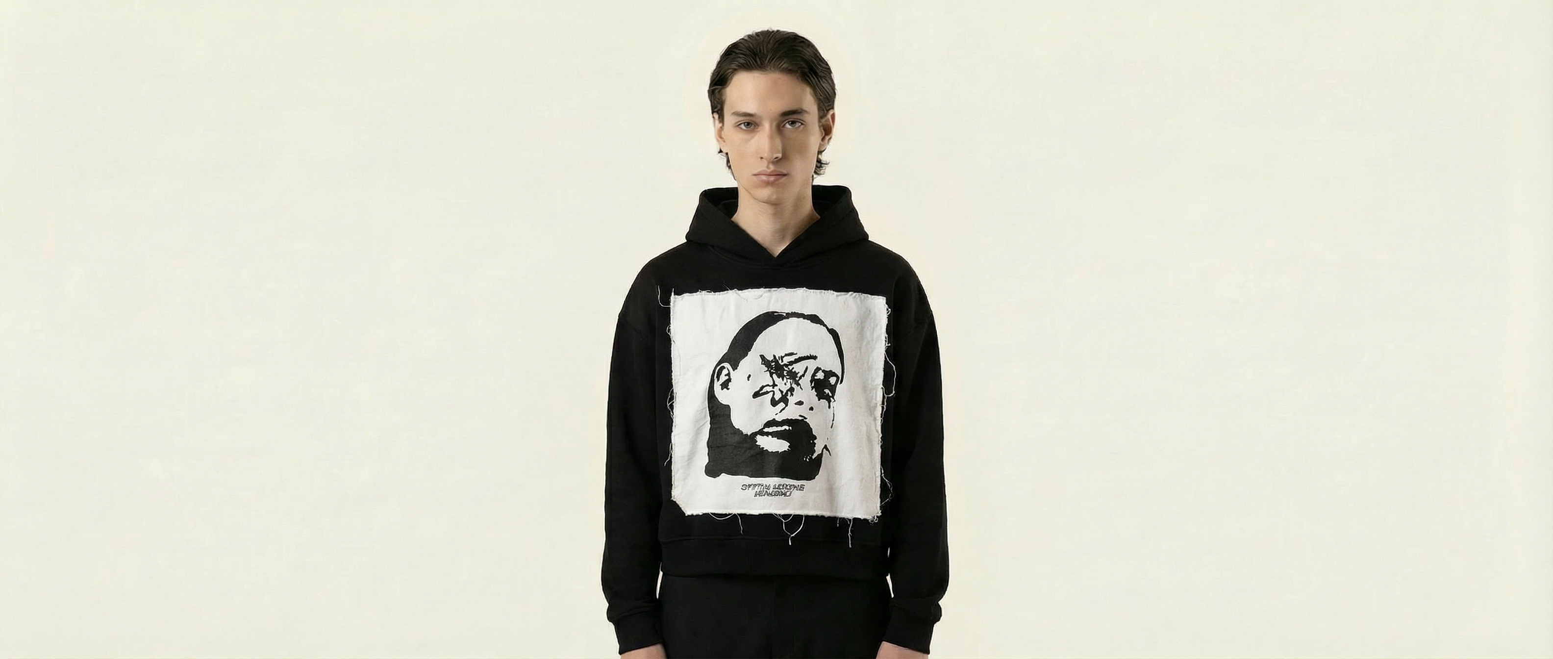Canvas art face hoodie