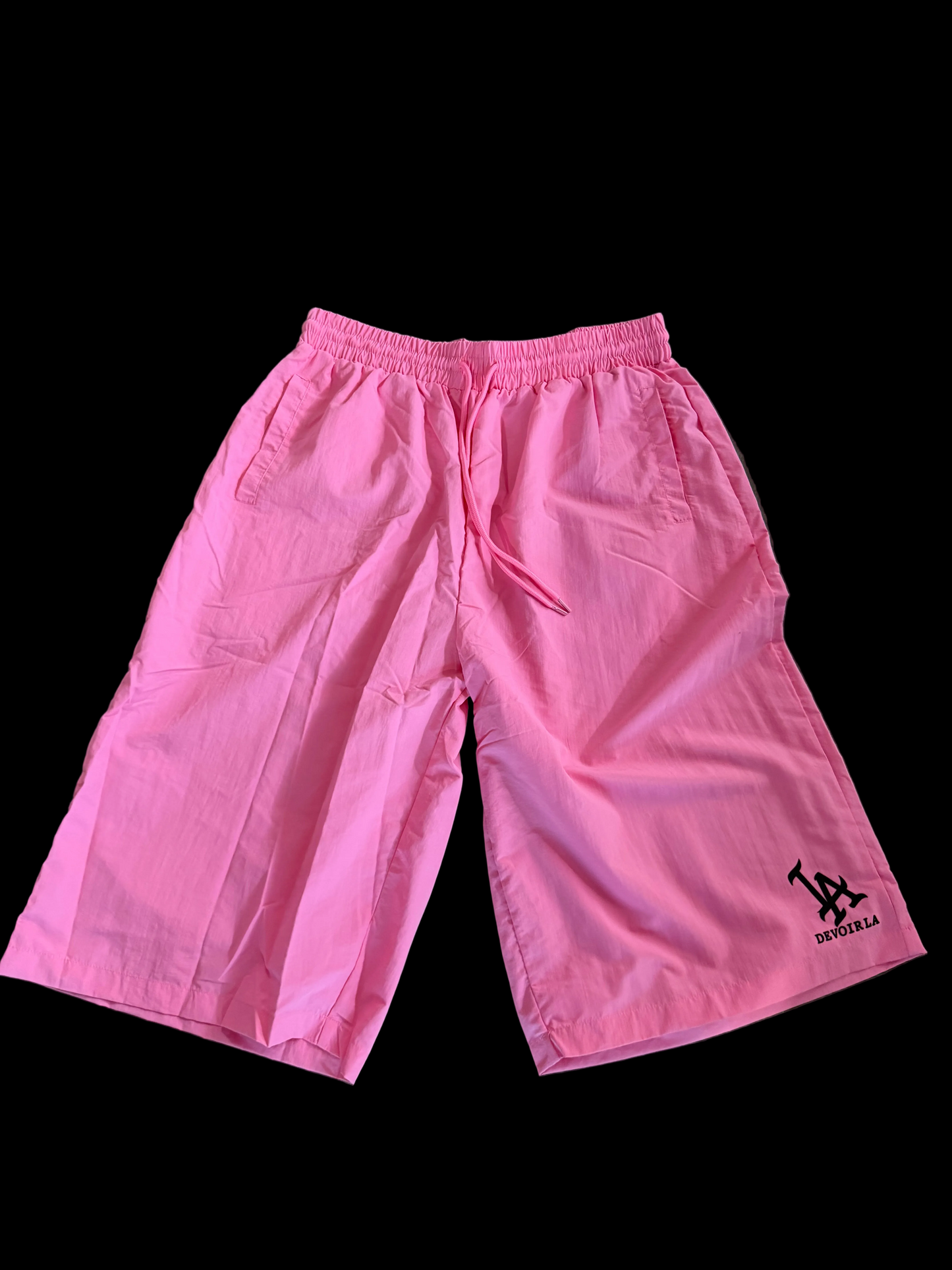 PINK BAGGY NYLON SHORTS
